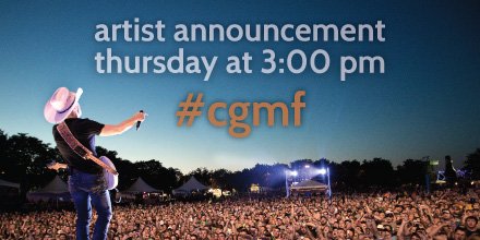 CGMusicFest's tweet image. BIG announcement tomorrow!!! Stay tuned… #cgmf #cgmf2016