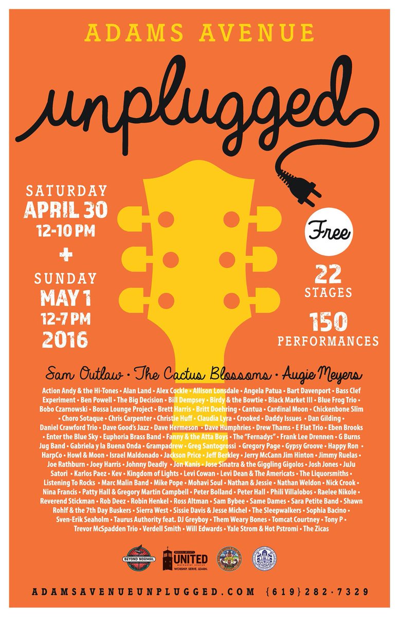 ILoveVivaPops's tweet photo. This Saturday and Sunday! Adams Avenue Unplugged! Come mellow rock out with us! #vivapops #adamsave #unplugged https://t.co/P9wZvS7sTm