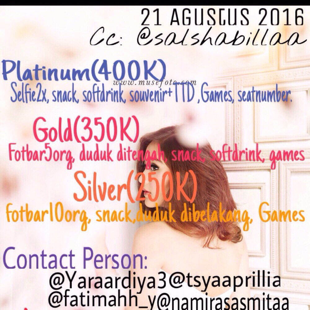 salshaabilaa's tweet photo. WAW...BP AKU KE 16 th ADA DI MEDAN 21/8/16 - YUK JOIN!!hub panitia yg ada di bawah ini see you GUYS @yaraardiya3 https://t.co/cvhqDn1g25