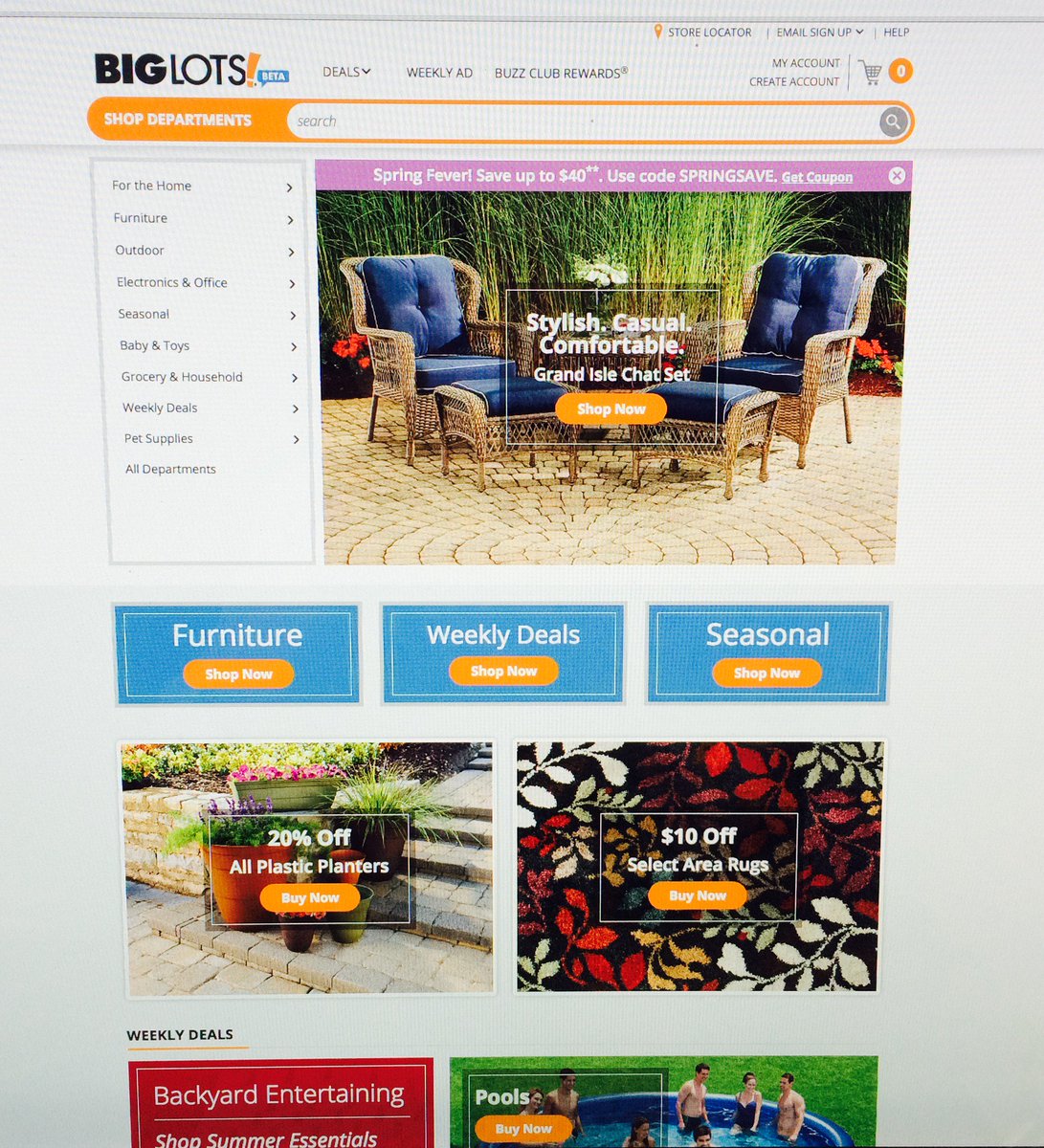 BigLots's tweet photo. Have you heard? You can now shop online at https://t.co/sMnWokz0EB! 💃👏 https://t.co/kizy0eLeaB
