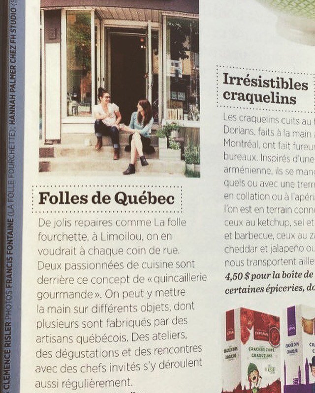 FolleFourchette's tweet photo. La folle fou' dans le magazine de @Ricardocuisine! Vous dire notre sentiment de fierté! Allo le Québec! 🙌 https://t.co/nNzM34Z7Xz