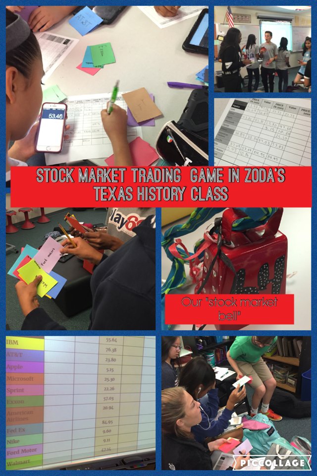 mrszoda's tweet photo. Stock Market Trading Game in Zoda's Texas History Class #sellhigh #crashof29 #kids https://t.co/epEGWY4eC7 https://t.co/fvgJbHJPFS