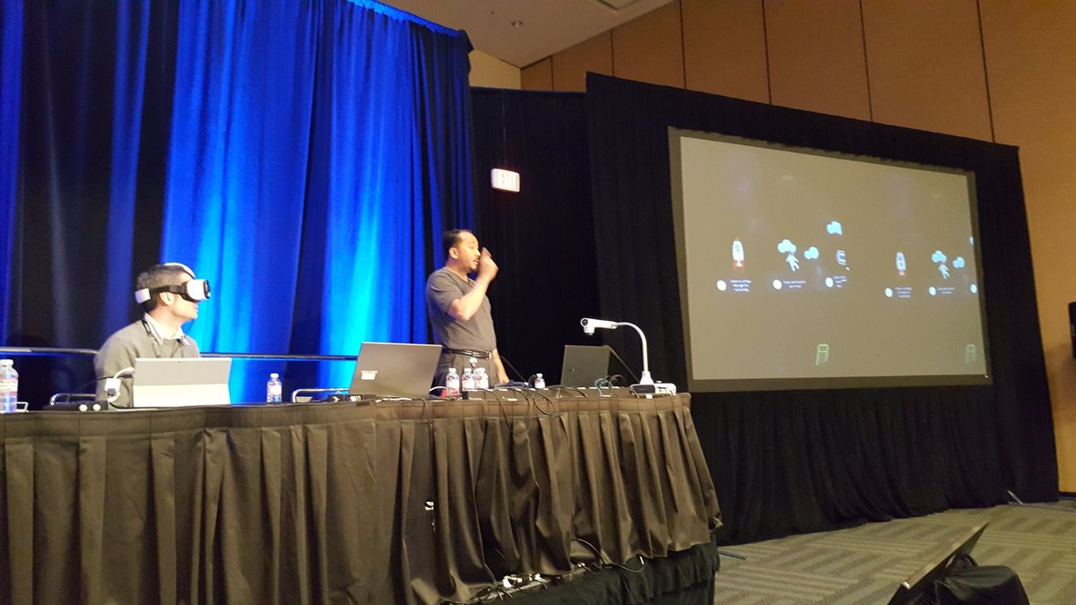 Demoing our eye tracking solution with Samsung for the GearVR framework #SDC2016