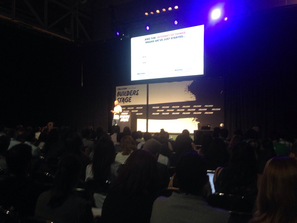 1PaulLawless's tweet photo. Data and design @nickrappolt of @beyond on BuildersStage @CollisionHQ #CollisionConf https://t.co/puKUoFg2Ox