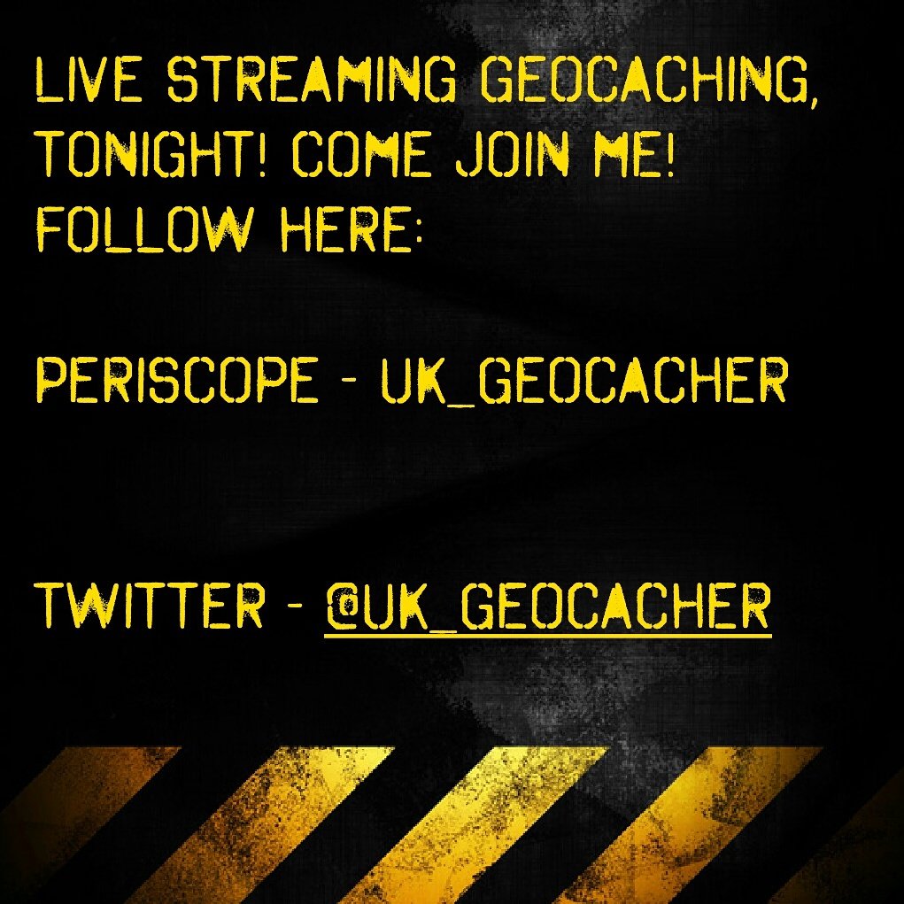 UK_Geocacher's tweet photo. Streaming in Periscope within the hour! Come join in the fun!Will post link when I'm live! #geocaching #UK_Geocacher https://t.co/S0fyyDVGfM