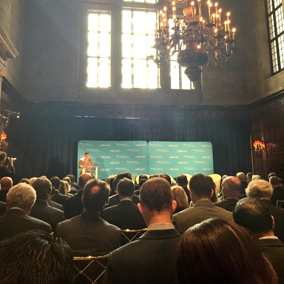 ColumbiaUEnergy's tweet photo. Wow, a full house! The #CGEP2016Summit has begun w #energy & #climate leaders from around the world. Watch live now https://t.co/9PQbZpJtVt