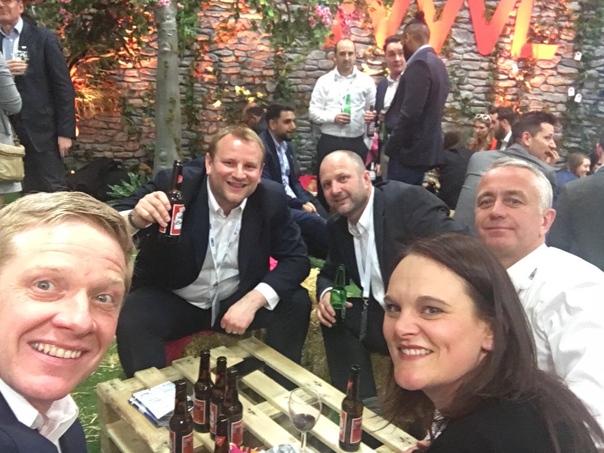 @MWL_2016 #mwl_2016 Enjoying the after show drinks! Come see us tomorrow we might have headache! 🍷