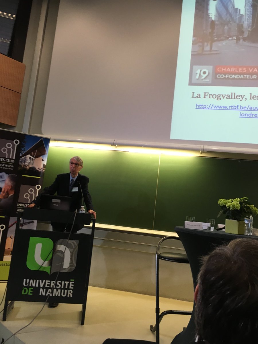 Séance en l honneur du Prof Van Wymeersch a <a href="/UNamur/">UNamur</a> débat sur écosystèmes entrepreneuriaux animé par <a href="/Beadelvaux/">Béatrice Delvaux</a>