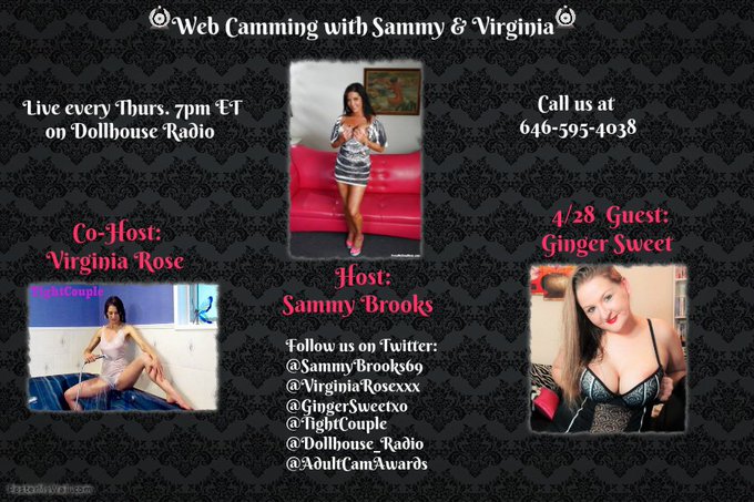 7pm ET Me @VirginiaRoseXXX &amp; our guest @GingerSweetXO will be live on @DOLLHOUSE_RADIO @AdultCamAwards<a class="tags" target="_blank" title="On Twitter" href="/?out=eyJ0eXAiOiJKV1QiLCJhbGciOiJIUzUxMiJ9.eyJpYXQiOjE3MjI5ODc4NzMsImlzcyI6InR3cG9ybnN0YXJzLmNvbSIsIm5iZiI6MTcyMjk4Nzg3MywiZXhwIjoxNzU0NTIzODczLCJyZWRpcmVjdF91cmwiOiJodHRwczovL3R3aXR0ZXIuY29tL1ZpcmdpbmlhUm9zZVhYWCJ9.MZlLZUmeGztVH_F7zUC7CZGAbZFKsCMOf8BKafzpNEpQcQepopDs7Yt2Sq2oedAQZmmpU5YR5RNrebfgqffc6Q">@VirginiaRoseXXX</a><a class="tags" target="_blank" title="On Twitter" href="/?out=eyJ0eXAiOiJKV1QiLCJhbGciOiJIUzUxMiJ9.eyJpYXQiOjE3MjI5ODc4NzMsImlzcyI6InR3cG9ybnN0YXJzLmNvbSIsIm5iZiI6MTcyMjk4Nzg3MywiZXhwIjoxNzU0NTIzODczLCJyZWRpcmVjdF91cmwiOiJodHRwczovL3R3aXR0ZXIuY29tL0dpbmdlclN3ZWV0WE8ifQ.izUZxB_O4c5-y0ub9wtUbBz-GZHiY4jjtm9gHleyuwujrLMRuxEnikE7he4FAVBUbIZS_sfqvx7E6Jc441ABdg">@GingerSweetXO</a><a href="/tag/cocktail"class="tags"><span>#cocktail</span></a>