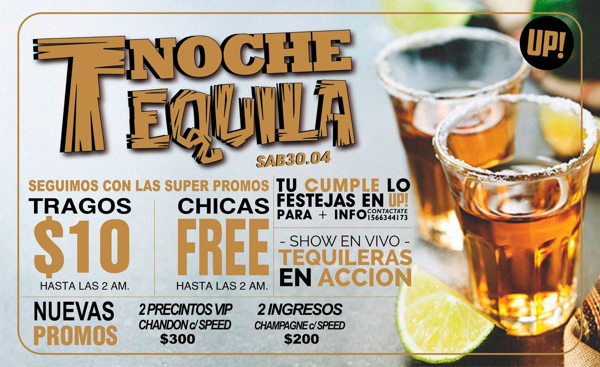 UPDance16's tweet photo. Buen miercoles! sabado noche de #tequila en #up!en vivo #TequilerasEnAccion, #promocumples, #tragos $10, #chicasfree https://t.co/f3rxadKDdR