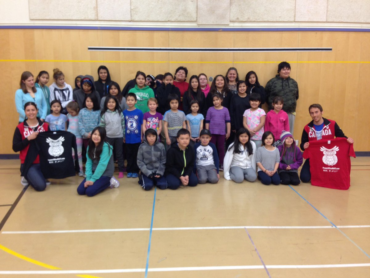 First stop at Chief Sunrise School K'atlodeeche this morning in #Hayriver with <a href="/brendanjgreen/">brendan green</a> thanks to <a href="/NTPC_News/">NTPC - Powering the North</a>!