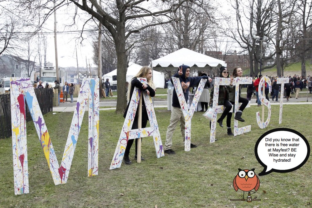 With Mayfest only two days away, be sure you and your friends stay hydrated! #BEWiseWednesday
