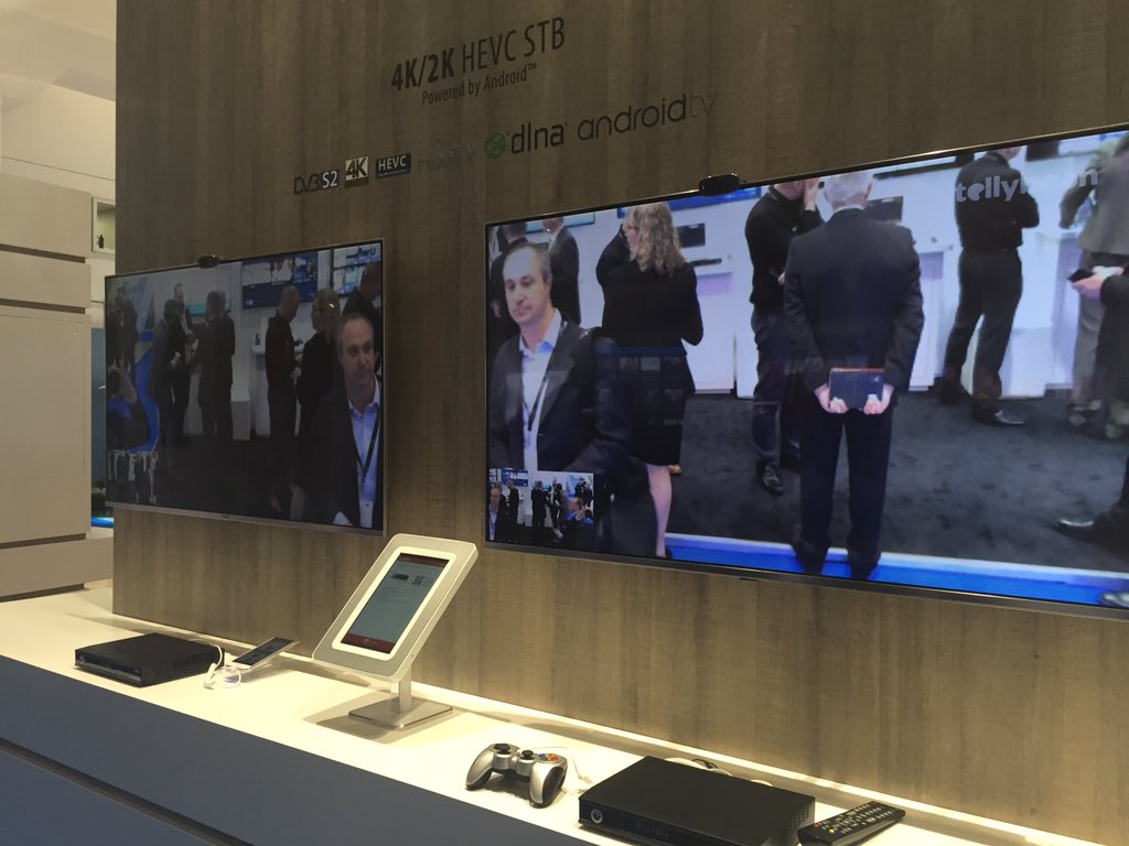 Wobbals's tweet photo. Awesome demo from @TellybeanMe showing WebRTC in the TV. What a time to be alive. #tvconnect https://t.co/zosNjzGpVs