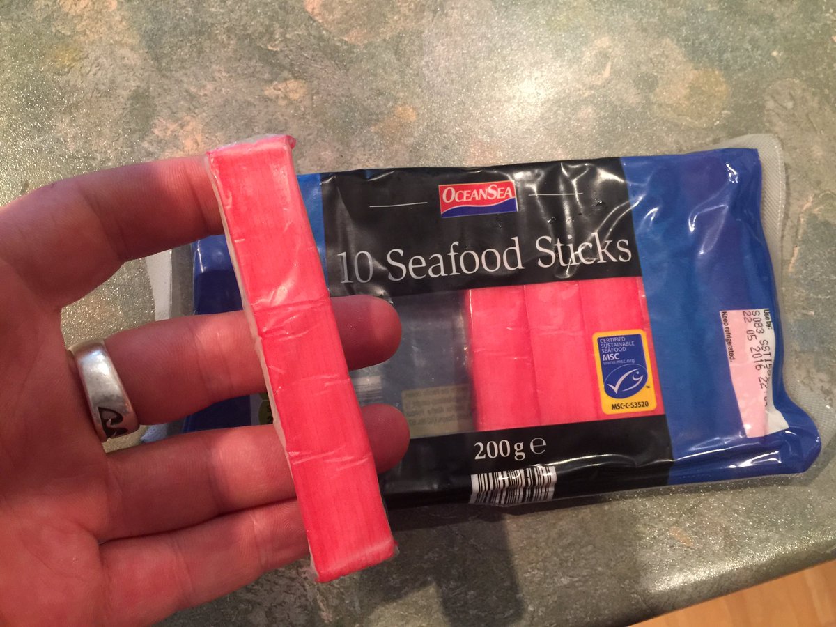 BenAllenBAM's tweet photo. Big up @LidlUK 4 selling #seafoodsticks the size they used to be in the #80s now pls start selling #MarathonBars 👍🏻 https://t.co/SJuyTtn0Ga