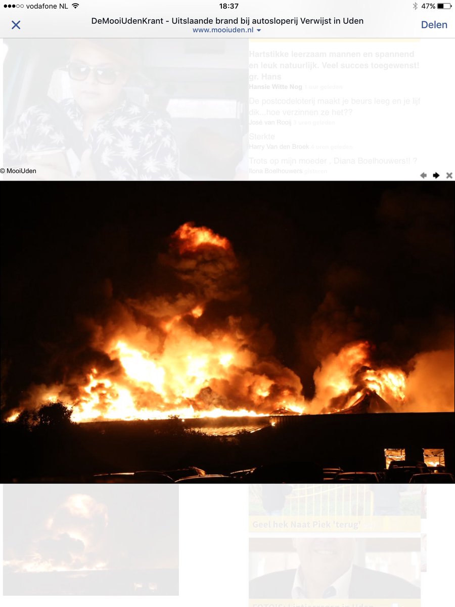 AnnemarieRuis's tweet photo. Heftige nacht en dag achter de rug. Brand bij buren. #sloperij . Gelukkig allemaal ongedeerd #dankbaar. https://t.co/273o6FHoPg