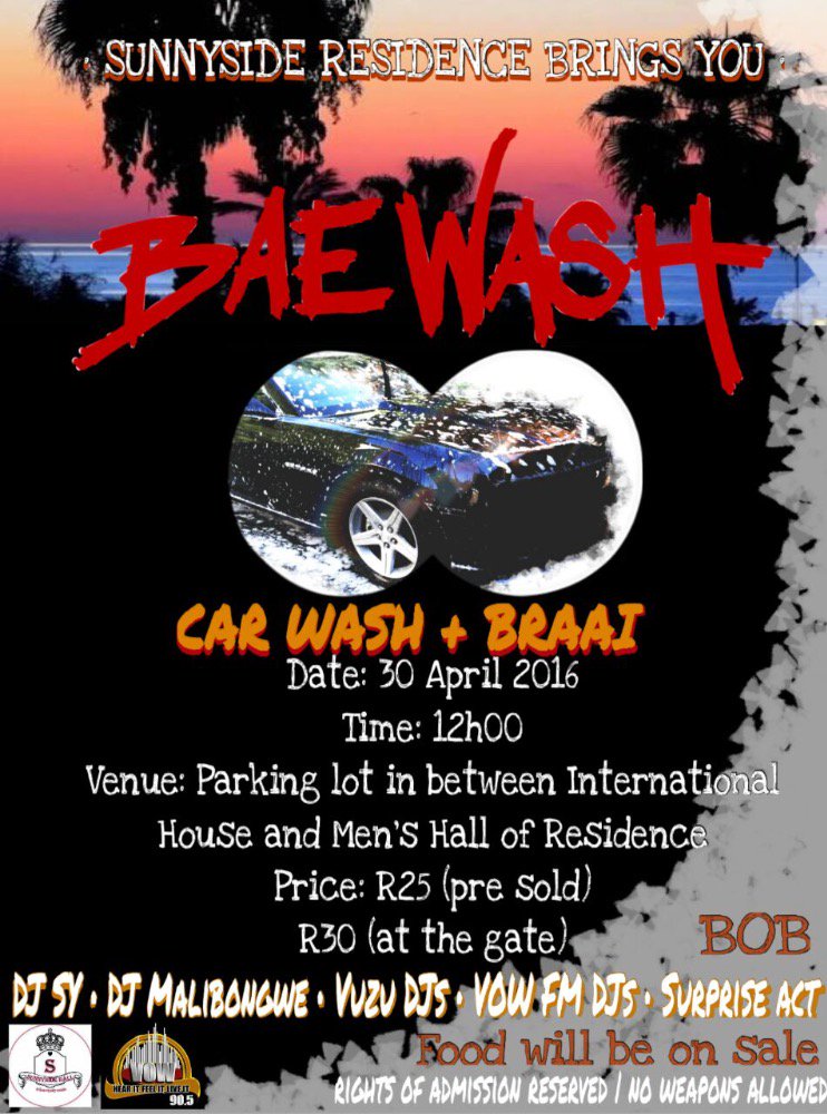 Sunnyside_Res's tweet photo. Come and join #BaeWash this Saturday!! @Medhurst_Hall @GirtonHallRes @ReithHall @2016_DWH https://t.co/wIOrwit8bF