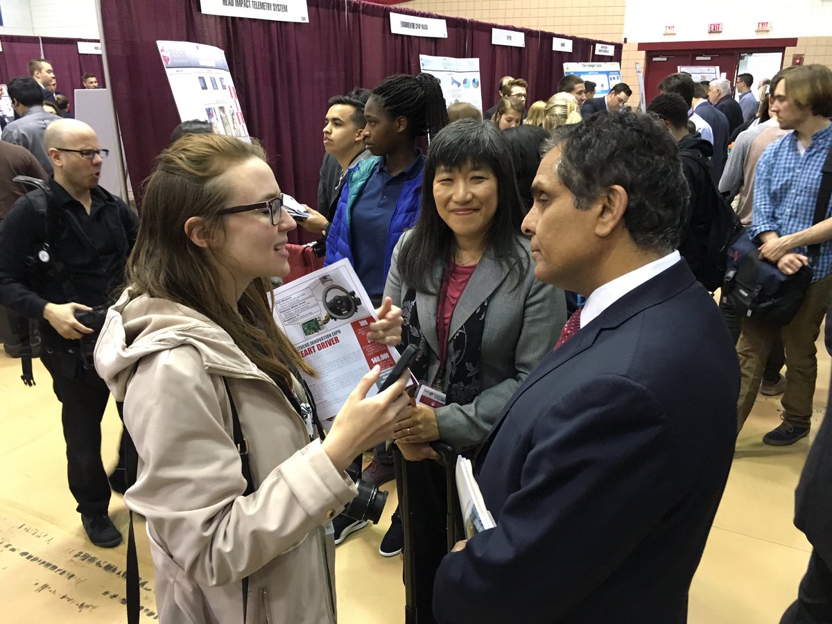 ed_fogarty's tweet photo. At #StevensExpo2016 with Vice Provost of Research Mo Dehghani and #NIH program director and lecturer Dr. Grace Peng. https://t.co/2oisSSpiAi