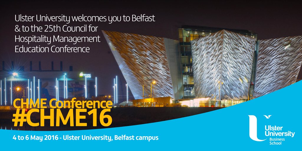 Prof Una McMahon-Beattie (@unammb) on Twitter photo Less than one week to go! <a href="/str_inc/">STR Inc Media</a> <a href="/HospUlster/">HOSPITALITY ULSTER</a> @HOTS_Simulation <a href="/IoH_Online/">Institute of Hospitality</a> #CHME2016 Less than one week to go! <a href="/str_inc/">STR Inc Media</a> <a href="/HospUlster/">HOSPITALITY ULSTER</a> @HOTS_Simulation <a href="/IoH_Online/">Institute of Hospitality</a> #CHME2016