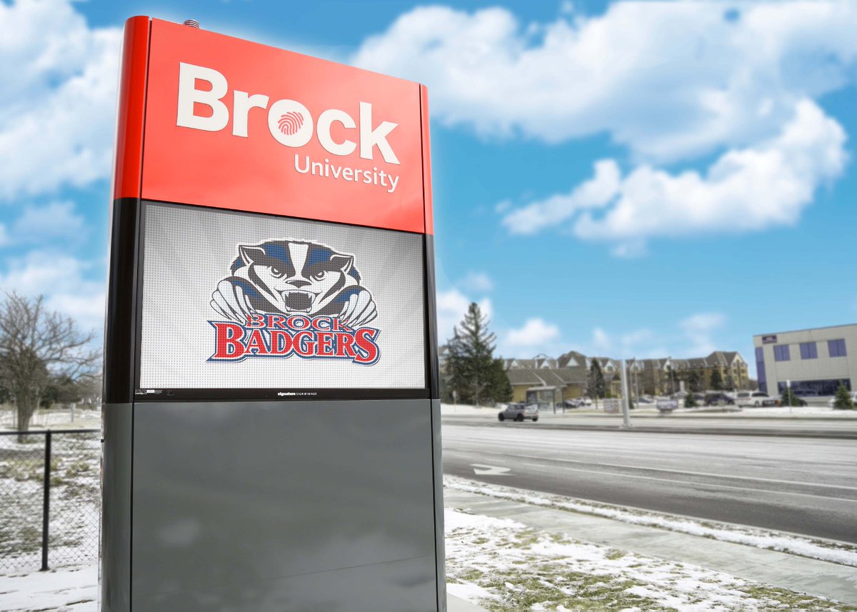 Signature_Sign's tweet photo. So excited to tell you we won SILVER in the 2016 @WatchfireSigns LED Sign Awards for our @BrockUniversity sign! https://t.co/OWXbnbpk4I