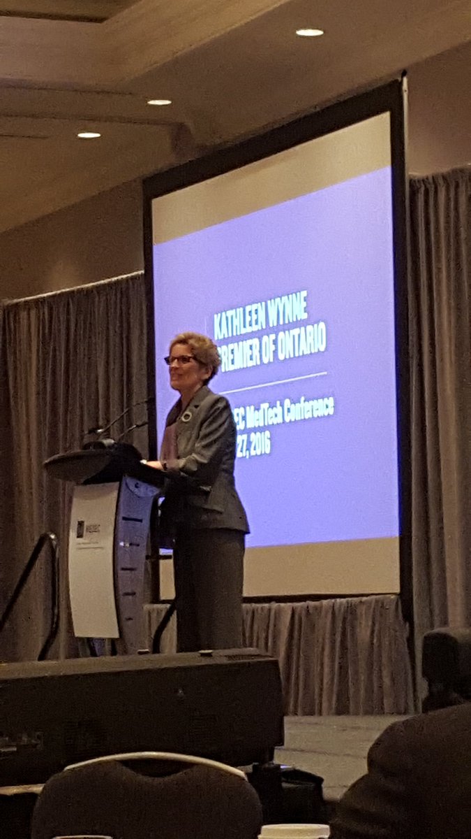 lianadimarco's tweet photo. Looking forward to hearing @Kathleen_Wynne perspective on #medtech #MEDEC2016 https://t.co/u7339oVFRn