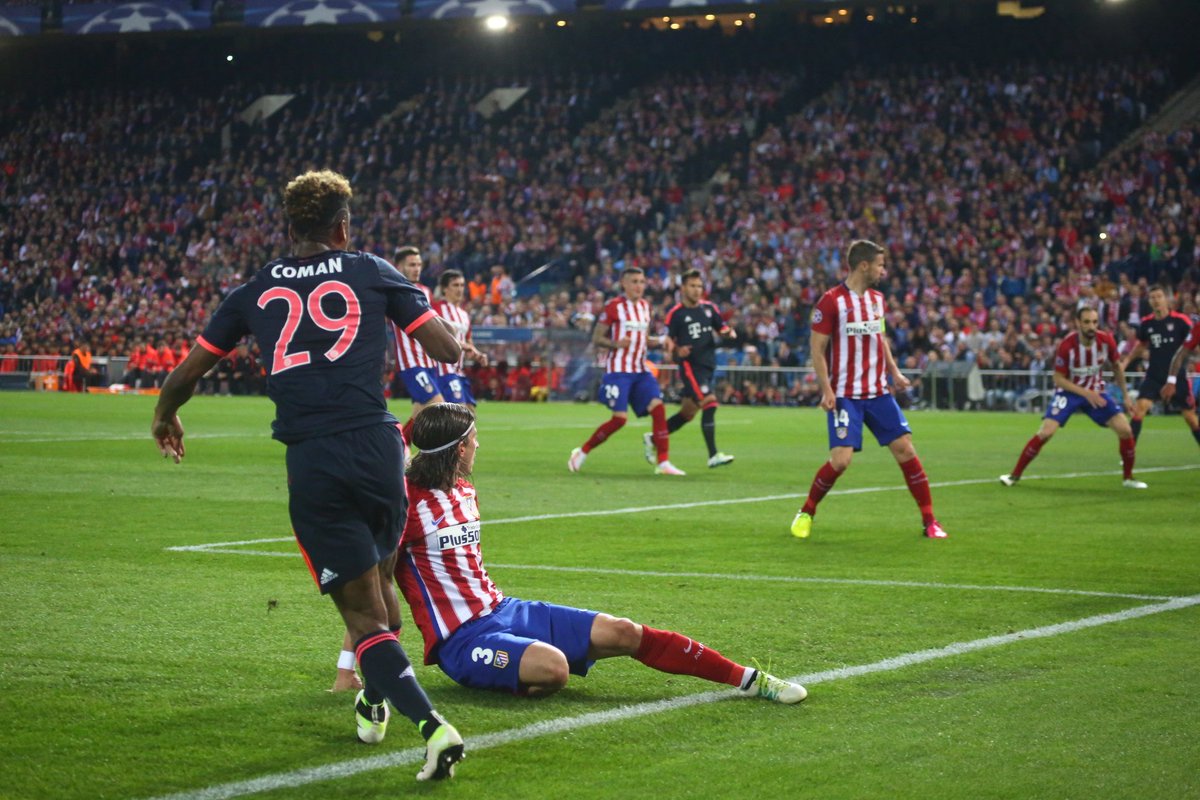 FCBayern's tweet photo. #WeiterImmerWeiter, Kingsley! #AtletiFCB https://t.co/MptALwnDdK