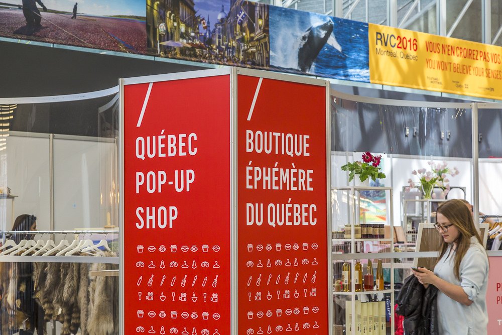 La Boutique éphémère ferme à 18h ce soir. Allez acheter vos souvenirs de @regiondequebec! #RVCMTL2016 #RVC2016