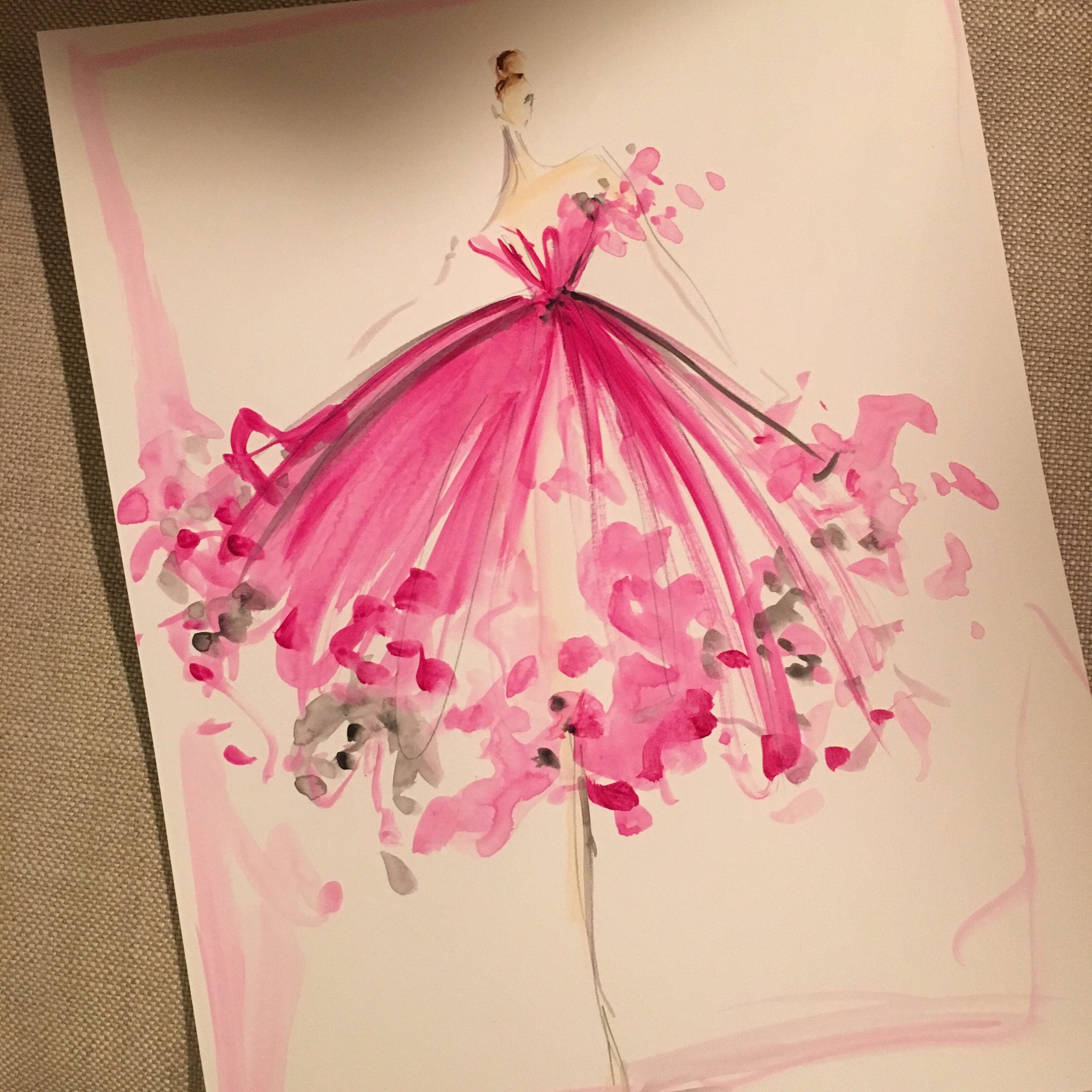 Top 195+ flower petal dress sketch