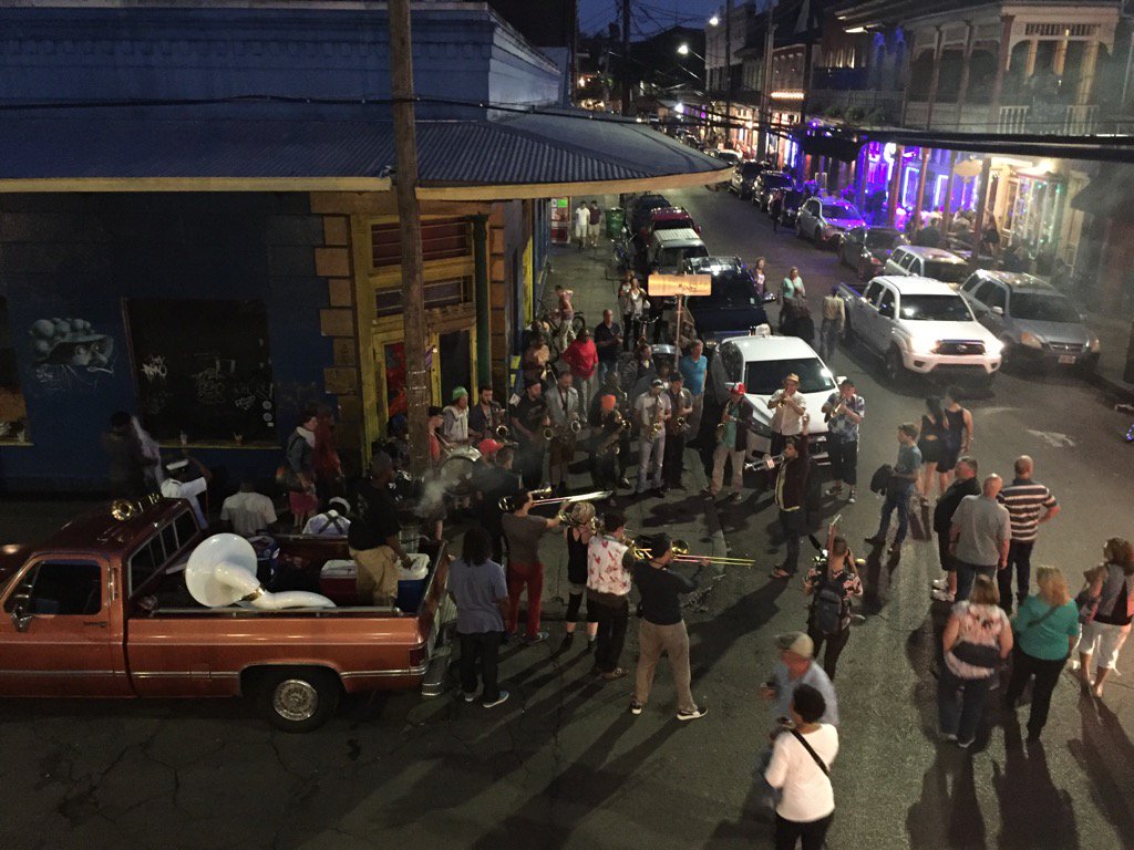 <a href="/tarace_boulba/">Tarace Boulba</a> -from France- bringing some funk to iconic Frenchmen Street corner! <a href="/musicculture504/">MaCCNO</a> <a href="/FranceLouisiana/">Consulate General of France in Louisiana 🇫🇷🇪🇺</a>