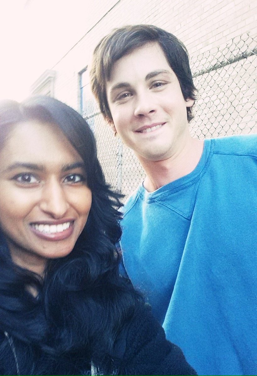 LermanUpdate's tweet photo. Logan Lerman today with a fan in NYC. https://t.co/b6OFNNNZ1e