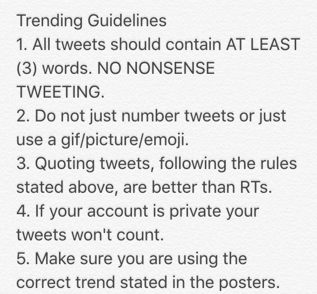 ABCCastleTrends's tweet photo. Here are your general trending guidelines! Familiarize yourself with them before our Monday trends! https://t.co/cfgq4OFiln