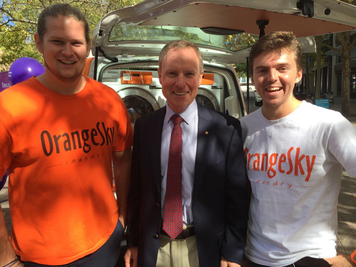 LasekJeremy's tweet photo. Great to be with @ausoftheyear David Morrison and @OSLaundryAU Nic And Lucas for launch of #CBR van. #thatmakesnine https://t.co/HtnJxxVfyx