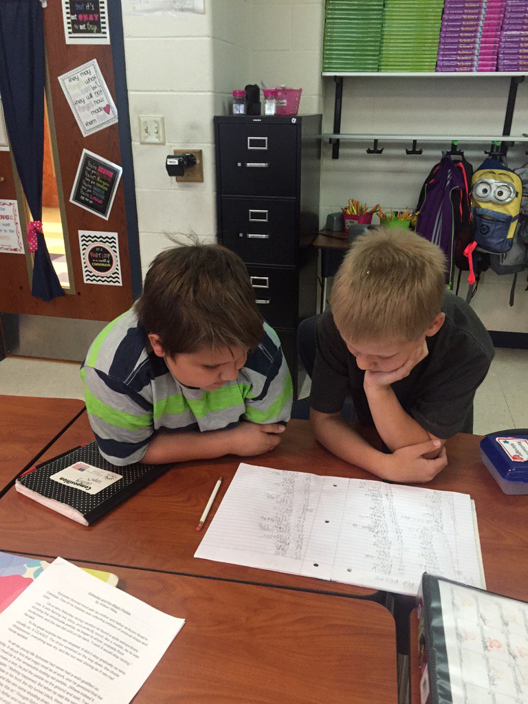DRE3Wilton's tweet photo. We have a class full of poets!! Sharing our notebook entries with our partners! #NationalPoetryMonth https://t.co/HrAl3fBH8m