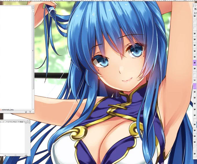 初めて進化させたキャラで思い入れもあるブルーロータスさん。脇。 #フラワーナイトガール 