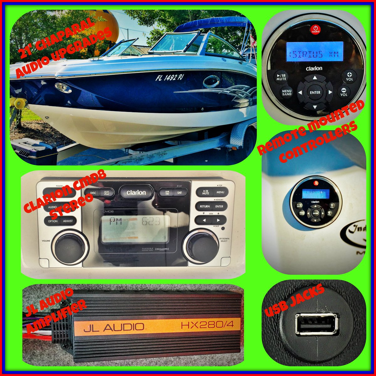 AM14452's tweet photo. Marine Audio Upgrades 813.362.5454 @JLAudio @ClarionUSA @ChaparralBoats @seafox_boats #lutzflorida @mcorautomotive https://t.co/y5qU60JCkG