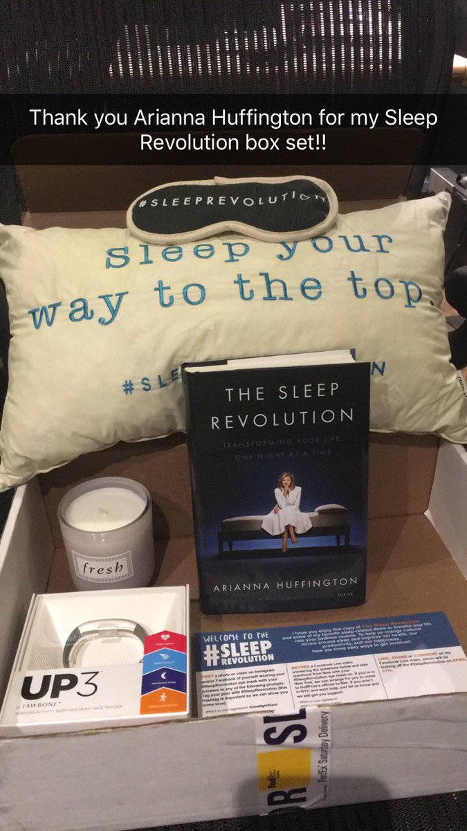 I need my #SleepRevolution and I got it! Thanks @ariannahuff for being my second mom w/ this 🎁 @HuffingtonPost https://t.co/4U4dVqf7cR
