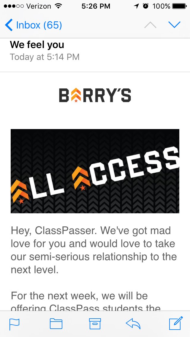 JeGaskell's tweet photo. Oh @BarrysBootcamp way to give me abs to lean on #fitfam #classpasssucks @classpass https://t.co/mthrPJL7wm