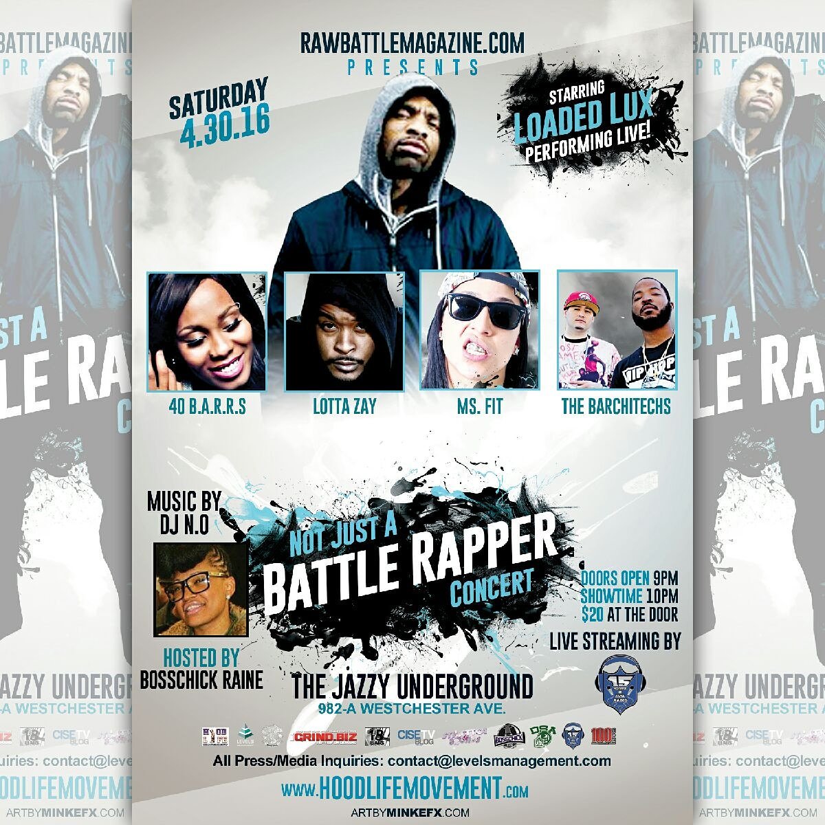 terrellblair's tweet photo. COUNTDOWN...April 30th @iAmLoadedLux #NOTJUSTABATTLERAPPERCONCERT...@bosschickraine @DJNo3 https://t.co/Zja4Z84kIx