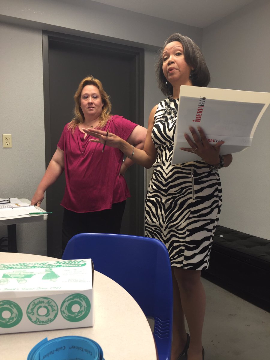 Today's Snack &amp; Chat with Cricket and Darlene of @IBERIABANK at HOPE Connections in Shreveport!