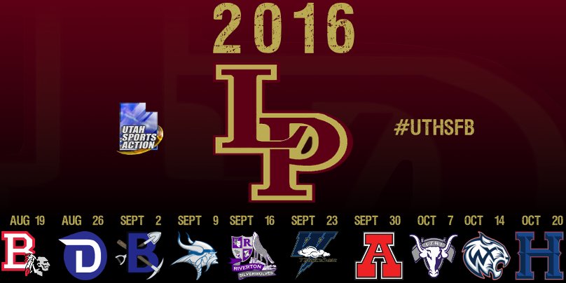 Utah High School Football: Lone Peak Knights 2016 Schedule. #UTHSFB @LPHSsports @fotureports @LonePeakFB