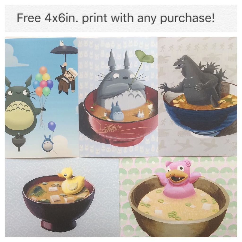 totorothings's tweet photo. drawingnikki: Free 4x6in. Art Print with any purchase (while supplies last) this weekend @jackalopeartfair #pasaden… https://t.co/i4NHnnXbcJ