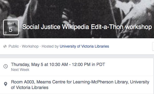 TransArchives's tweet photo. TODAY is the Wikipedia-Edit-A-Thon!  If you’re interested in #socialjustice &amp; #archives come join. #uvic https://t.co/BvYFlbRfYj