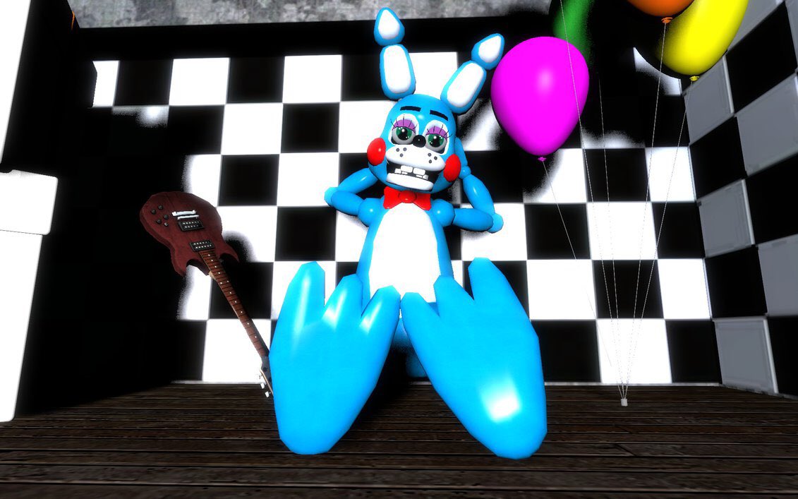 Toy bonnie has his guitar on him until the left air vent moment. 