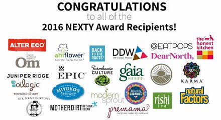 nextaccelerator's tweet photo. 2016 NEXTY Award winners #expowest  @honestkitchen @drinkpremama @rishitea @epicbar +more https://t.co/idA80Pc3p3 https://t.co/IrWzyBIBx1