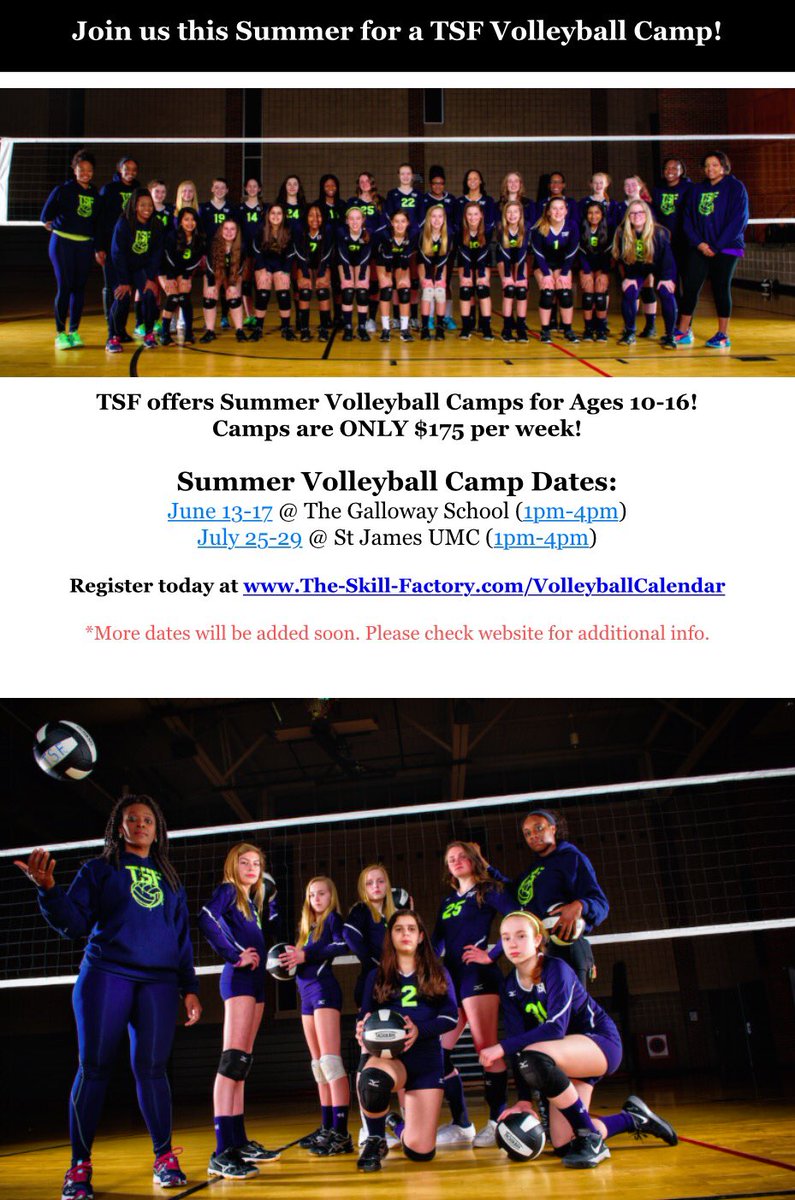 TheSkillFactory's tweet photo. TSF Summer Volleyball Camps! @TSFVolleyball https://t.co/AR0eQzwvvc