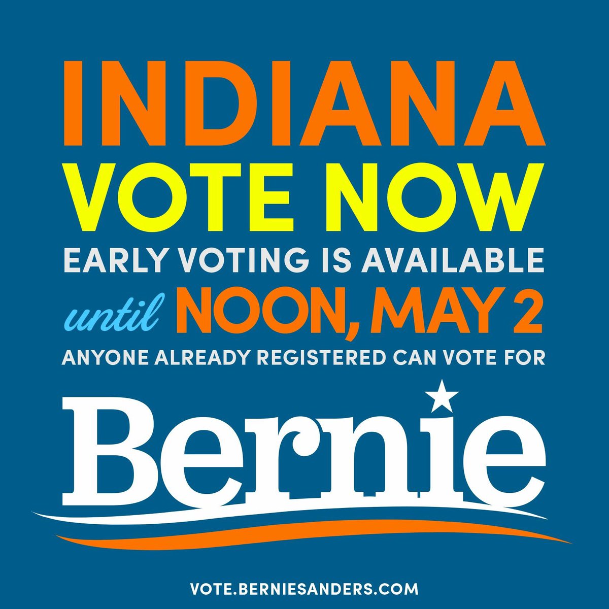 #Hoosiers did you know you can vote early? #IndianaPrimary #OpenPrimary #BernieOrBust #vote ✌🏻️