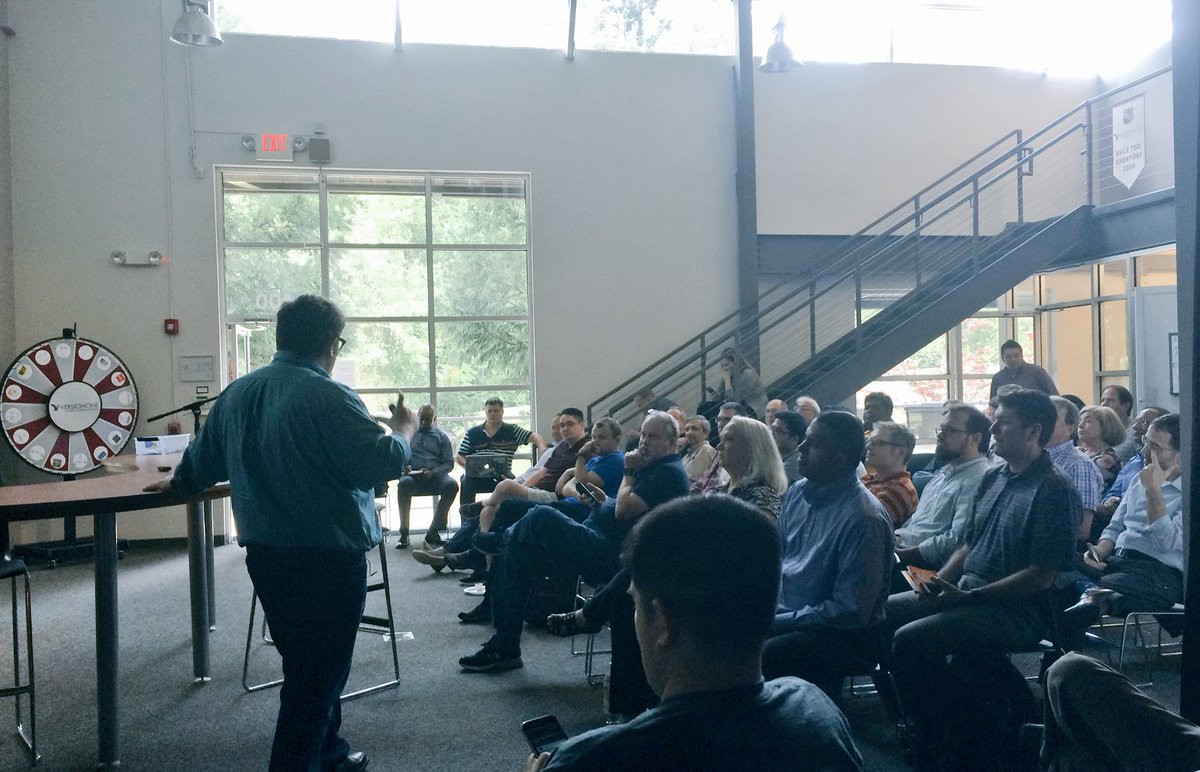 Talking #StateOfAgile on a beautiful day in #ATL w/ <a href="/agilebaconbeer/">Matt Badgley</a> @versionone