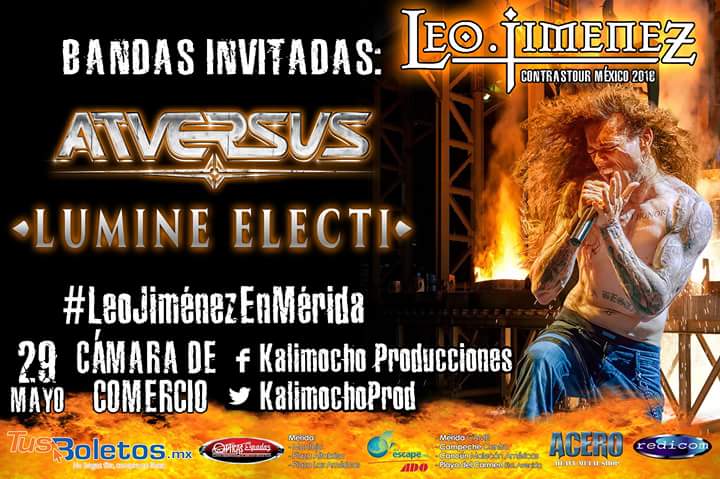 KalimochoProd's tweet photo. Las bandas invitadas para #LeoJimenezEnMérida serán #Atversus y @LumineElecti https://t.co/zVmf1xNjc3