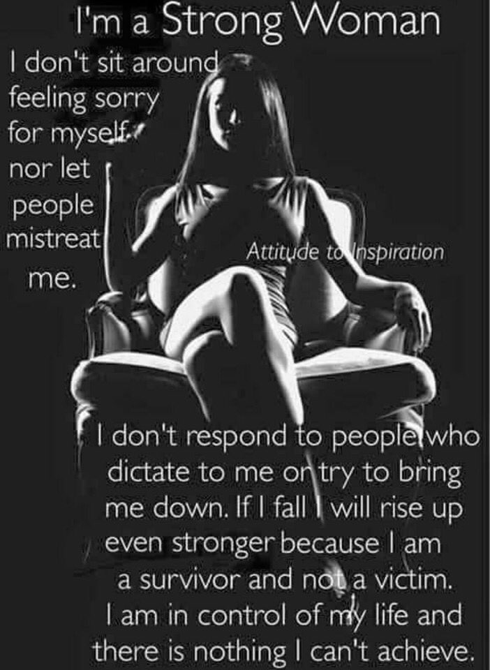 I'm a strong woman