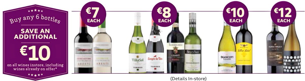 Hot Off the Press. Check out the value here <a href="/SuperValuIRL/">SuperValu Ireland</a> &amp; if that wasn't enough you also Save €10 on every 6 btls👌