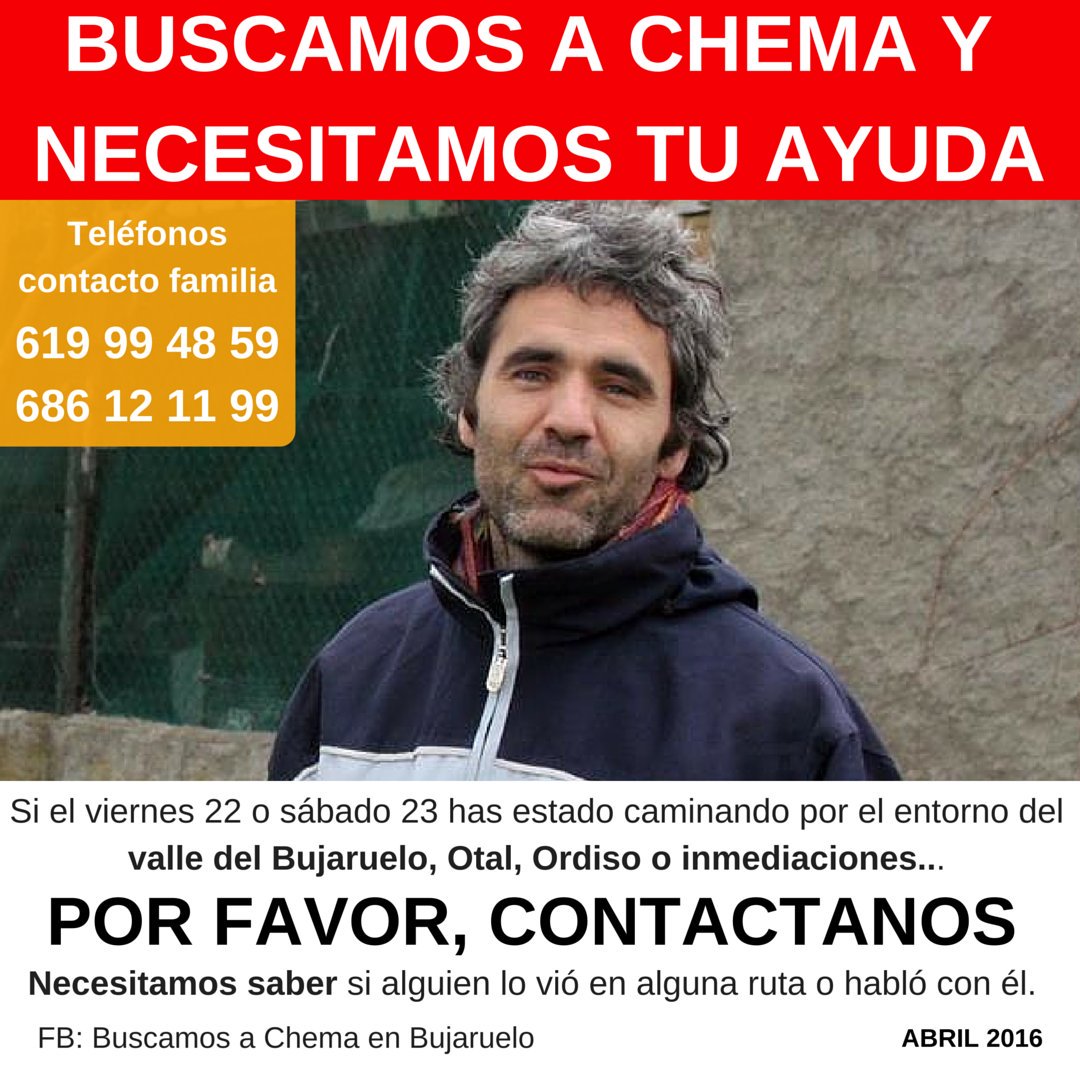 karalom_com's tweet photo. Seguimos buscando a José María
Ha #desaparecido en el Pirineo de #Huesca
Si lo viste
☎️062
☎️112
Ayúdale con tu RT https://t.co/v8aigChjeI